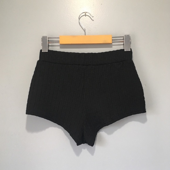 UO Sparkle + Fade Black High Waist Booty Shorts - Picture 7 of 8